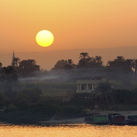 Buy canvas prints of  Sunset On The Nile by Peter Farrington