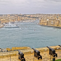 Buy canvas prints of  Noon Guns of Malta by Peter Farrington