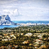 Buy canvas prints of Calpe Rock by Peter Farrington