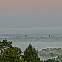 Buy canvas prints of  Morning Mist by Peter Farrington