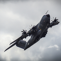 Buy canvas prints of  A400M Power Through The Storm by Peter Farrington