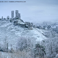 Buy canvas prints of Corfe Castle Frozen in time  by Shaun Jacobs