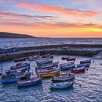 Buy canvas prints of Coverack harbour at sunrise  by Shaun Jacobs