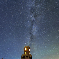 Buy canvas prints of  Clavell tower under the milky way  by Shaun Jacobs