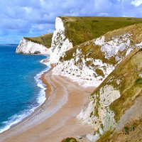 Buy canvas prints of  White cliffs in Dorset  by Shaun Jacobs