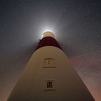 Buy canvas prints of Portland Bill lighthouse at night by Shaun Jacobs