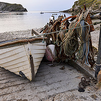 Buy canvas prints of Fishing boat on the beach  by Shaun Jacobs