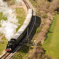 Buy canvas prints of Swanage steam train  by Shaun Jacobs