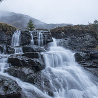 Buy canvas prints of Scottish Highland waterfall by Shaun Jacobs