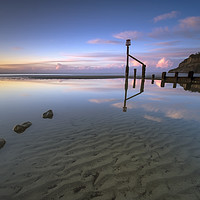 Buy canvas prints of Sunrise over Shanklin beach  by Shaun Jacobs