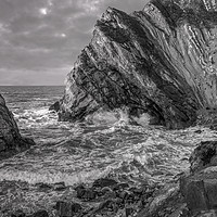 Buy canvas prints of Stair Hole rough seas  by Shaun Jacobs