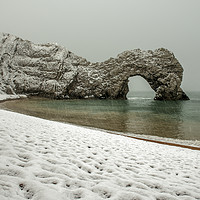 Buy canvas prints of Durdle Door winter morning  by Shaun Jacobs
