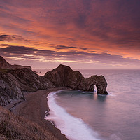 Buy canvas prints of Durdle Door sunrise  by Shaun Jacobs
