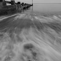Buy canvas prints of Wave surge in Swanage  by Shaun Jacobs