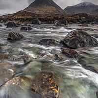 Buy canvas prints of Sligachan river Isle of Skye  by Shaun Jacobs