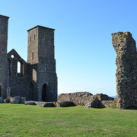 Buy canvas prints of Reculver Tower. by Mark Franklin