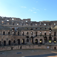 Buy canvas prints of Colosseum of El Djem. by Mark Franklin