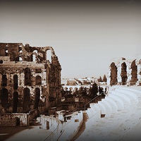 Buy canvas prints of View from El Djem. by Mark Franklin