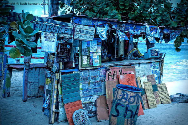 "bomba" beach bar tortola Picture Board by keith hannant