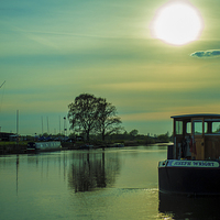 Buy canvas prints of trent lock with dutch barge by keith hannant