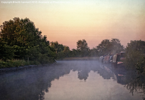  boats in the mist colour Picture Board by keith hannant