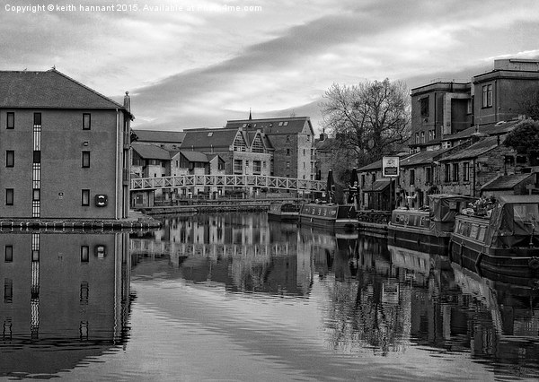 narrowboats moored in  lancaster canal basin  Picture Board by keith hannant