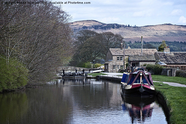  narrowboat at  gargrave lock colour Picture Board by keith hannant