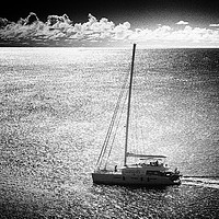 Buy canvas prints of Caribbean Yacht off Grenada by keith hannant