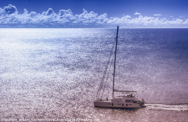 Caribbean Yacht off Grenada Picture Board by keith hannant