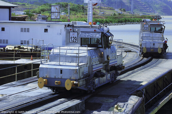Panama Canal Mules Picture Board by keith hannant