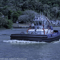 Buy canvas prints of Panamanian  Canal Tug  by keith hannant