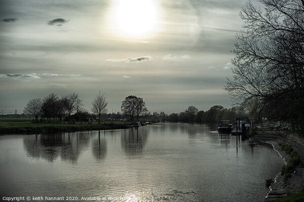 Evening at Trent lock Picture Board by keith hannant