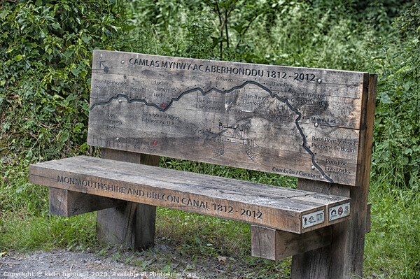 bench aside the mon and brec canal Picture Board by keith hannant