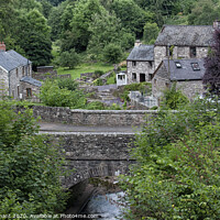 Buy canvas prints of Unknown village by the mon and brec canal by keith hannant