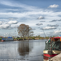 Buy canvas prints of trent lock mooring by keith hannant