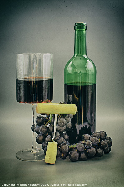 Wine grapes glass  Picture Board by keith hannant
