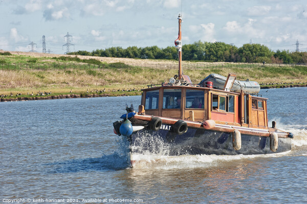 motor cruiser on the river ribble Picture Board by keith hannant