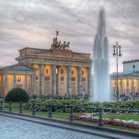 Buy canvas prints of Brandenburg Gate by Julie Woodhouse