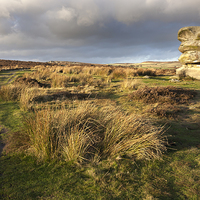 Buy canvas prints of Eagle Stone on Baslow Edge by Julie Woodhouse