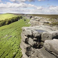 Buy canvas prints of Stanage Edge by Julie Woodhouse