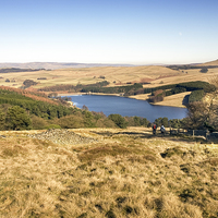 Buy canvas prints of view over Goyt Valley by Julie Woodhouse