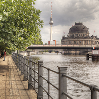 Buy canvas prints of By the Spree by Julie Woodhouse