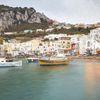 Buy canvas prints of Marina Grande, Capri, Campania, Italy by Julie Woodhouse