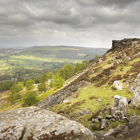 Buy canvas prints of Curbar Edge in Derbyshire by Julie Woodhouse