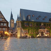 Buy canvas prints of Marktet Square in Quedlinburg by Julie Woodhouse