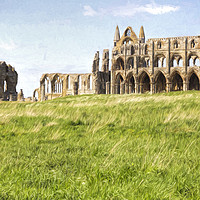 Buy canvas prints of Whitby Abbey by Julie Woodhouse