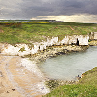Buy canvas prints of View from Flamborough Cliffs by Julie Woodhouse