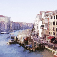 Buy canvas prints of Canal Grande by Julie Woodhouse