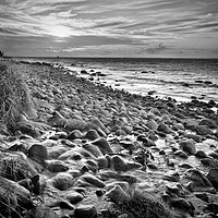 Buy canvas prints of Seascape in black and white by Julie Woodhouse