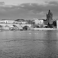 Buy canvas prints of View of the Charles Bridge in Prague by Julie Woodhouse